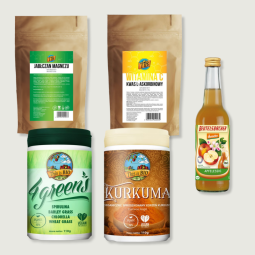 4 SZKLANKI SILVER Z JABŁCZANEM MAGNEZU