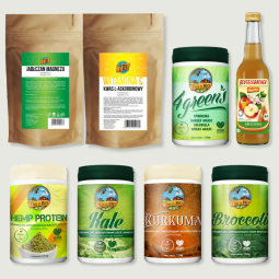 4 SZKLANKI GOLD Z JABŁCZANEM MAGNEZU